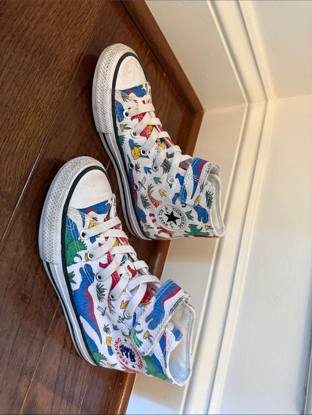 Converse Kids Multicolor Dinosaur Print High-Top Sneakers